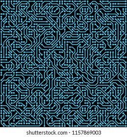 PCB (Printed Circuit Board) styled abstract technology background. Vector illustration