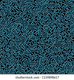 PCB (Printed Circuit Board) styled abstract technology background. Vector illustration
