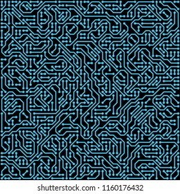 PCB (Printed Circuit Board) styled abstract technology background. Vector illustration