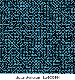 PCB (Printed Circuit Board) styled abstract technology background. Vector illustration