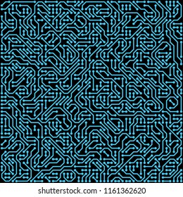 PCB (Printed Circuit Board) styled abstract technology background. Vector illustration