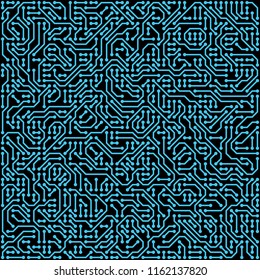 PCB (Printed Circuit Board) styled abstract technology background. Vector illustration