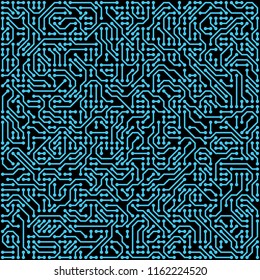 PCB (Printed Circuit Board) styled abstract technology background. Vector illustration