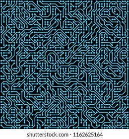 PCB (Printed Circuit Board) styled abstract technology background. Vector illustration
