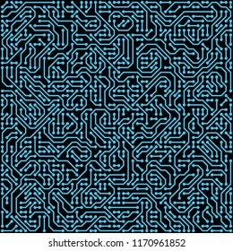PCB (Printed Circuit Board) styled abstract technology background. Vector illustration