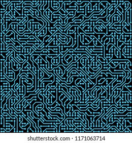 PCB (Printed Circuit Board) styled abstract technology background. Vector illustration