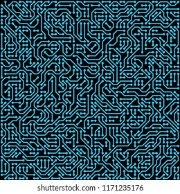 PCB (Printed Circuit Board) styled abstract technology background. Vector illustration