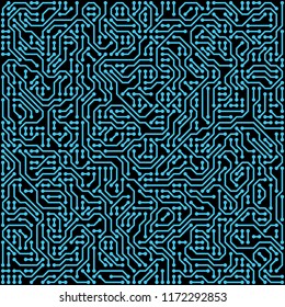 PCB (Printed Circuit Board) styled abstract technology background. Vector illustration