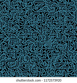 PCB (Printed Circuit Board) styled abstract technology background. Vector illustration