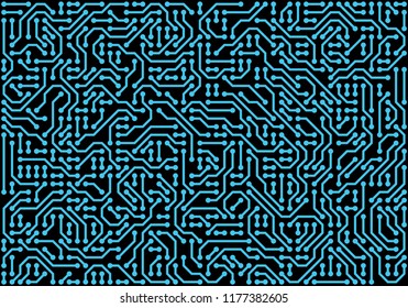 PCB (Printed Circuit Board) styled abstract technology background. Vector illustration