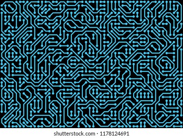 PCB (Printed Circuit Board) styled abstract technology background. Vector illustration