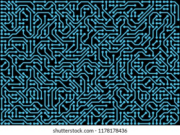 PCB (Printed Circuit Board) styled abstract technology background. Vector illustration