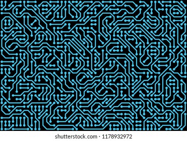PCB (Printed Circuit Board) styled abstract technology background. Vector illustration