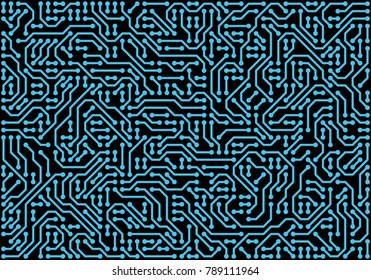 PCB (Printed Circuit Board) styled abstract technology background. Vector illustration
