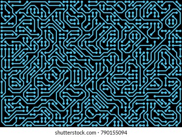 PCB (Printed Circuit Board) styled abstract technology background. Vector illustration