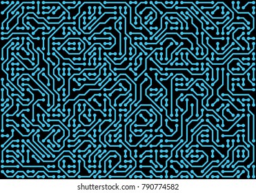 PCB (Printed Circuit Board) styled abstract technology background. Vector illustration