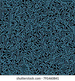 PCB (Printed Circuit Board) styled abstract technology background. Vector illustration