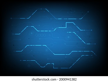 PCB Trace Data Transfer. High-tech Technology Digital Background. Circuit Board