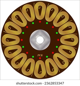 PCB dos estator de fase bobinado dieciséis postes - (Instalación en la parte posterior)