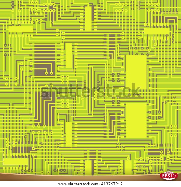 Pcb Wiring Scheme Vector Electrical Background Stock Vector (Royalty ...