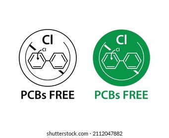 PCBs  Polychlorinated Biphenyls free icon vector illustration