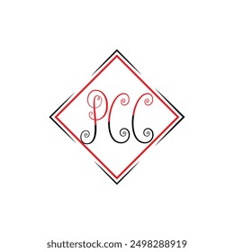 Logo del PCC. Diseño de PC. Carta blanca del PCC. PCC, PC diseño de la letra del logotipo. diseño de la letra del logotipo en ORO, LOGOTIPO DORADO,