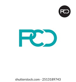 Logotipo de PCD Carta Monograma Diseño