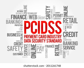 PCI DSS - Payment Card Industry Data Security Standard Acronym Word Cloud, IT Security Concept Background