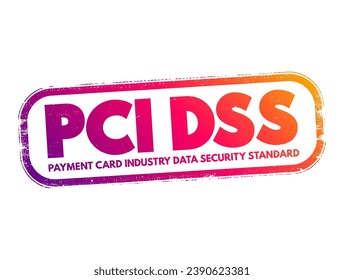 PCI DSS: marca de seguridad de datos estándar de la industria de tarjetas de pago, sello de concepto de seguridad de TI