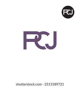 Design do Monograma da Letra do Logotipo PCJ