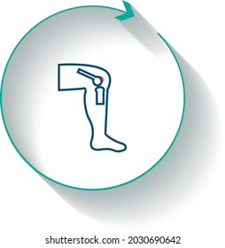 pcl tear recovery icon vector design