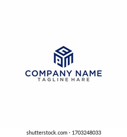 PCM leters combination with a hexagon