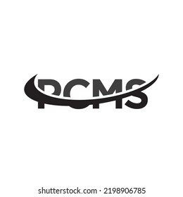 PCMS  icon logo design vector isolated on white background.