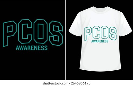PCOS awareness design for t-shirt, hoodie, bags, mugs, stickers, banner, poster, icon etc.