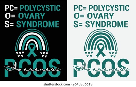 PCOS awareness design for t-shirt, hoodie, bags, mugs, stickers, banner, poster, icon etc.
