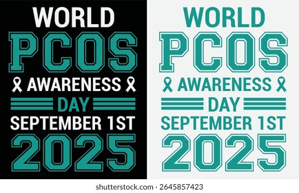 PCOS awareness design for t-shirt, hoodie, bags, mugs, stickers, banner, poster, icon etc.