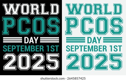 PCOS awareness design for t-shirt, hoodie, bags, mugs, stickers, banner, poster, icon etc.