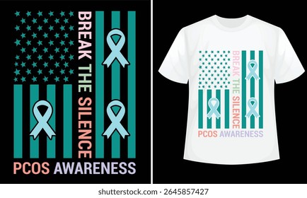 PCOS awareness design for t-shirt, hoodie, bags, mugs, stickers, banner, poster, icon etc.
