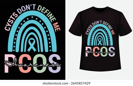 PCOS awareness design for t-shirt, hoodie, bags, mugs, stickers, banner, poster, icon etc.