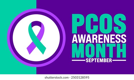 PCOS Awareness Month background or banner design template. Polycystic ovary syndrome Awareness Month  background.