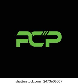 pcp letter original monogram logo design