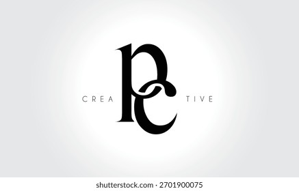 PCpc Elegant Serif Monogram Logo – Luxury Lowercase Typographic Lettermark for Modern Branding