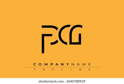 PCR abstract letter design. Modern Business Logo Design With Abstract Typography and Contemporary Style