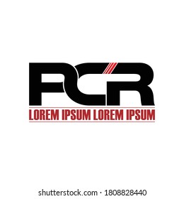 Vector de diseño de logotipo de monograma de carta PCR