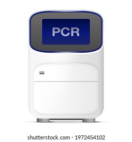 PCR Machine Or DNA Amplifier - Thermocycler Laboratory Apparatus Used To Rapid Test And Diagnostics