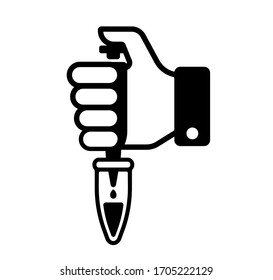 PCR (Polymerase Chain Reaction) Test Icon Illustration / Novel Coronavirus