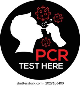 PCR-Test hier EPS10 Vektor