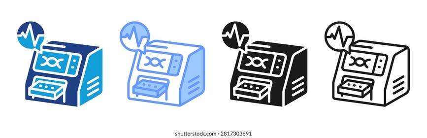 Pcr Test icon set multiple style collection