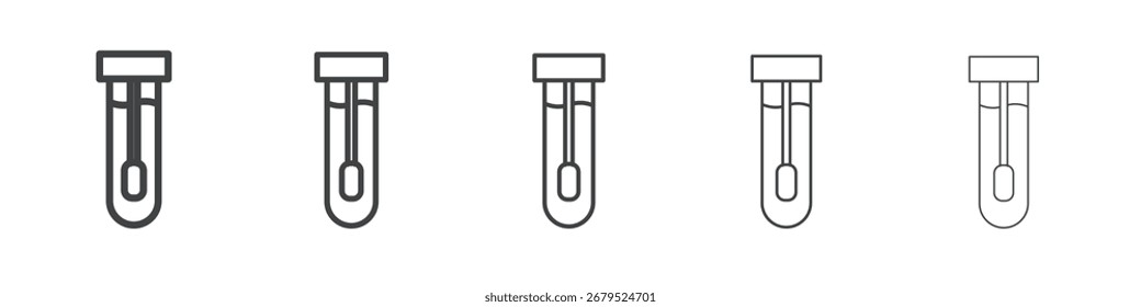Icono de prueba PCR símbolo de colección de ilustración simple