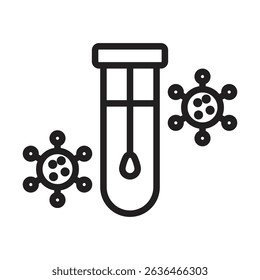 PCR test icon Thin line illustration